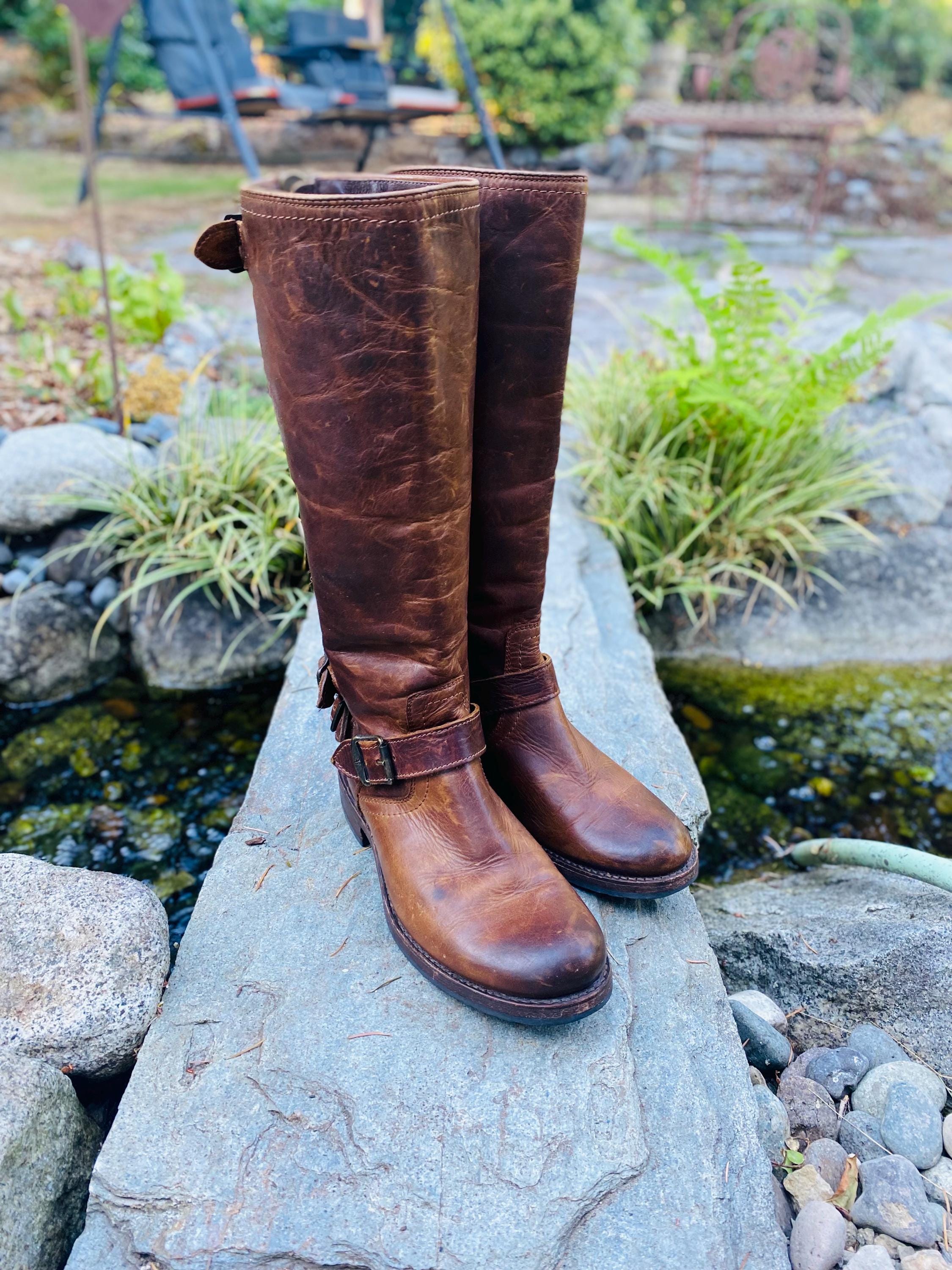 Vintage Frye Dark Brown Leather Boots Classic FRYE Women main image 3