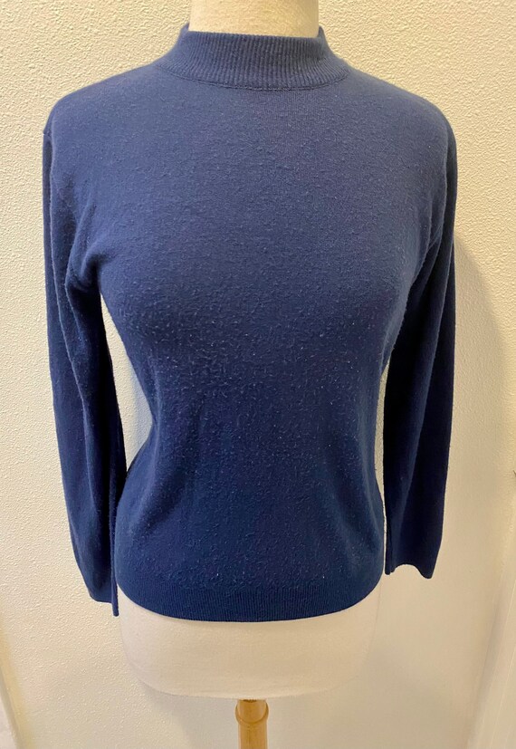 Classic ‘Haymaker’ Navy Blue Pullover Sweater Wome