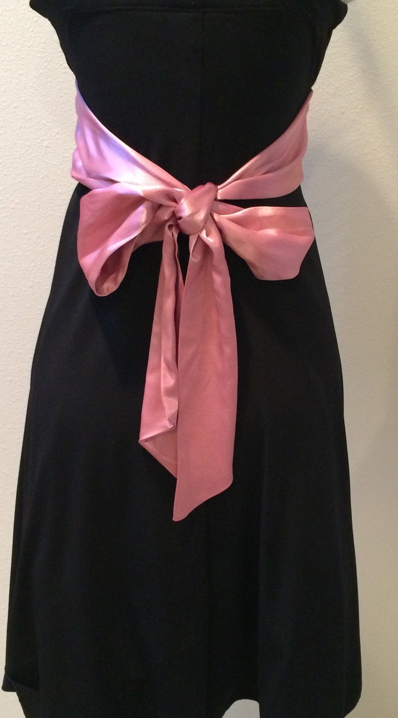 Black Sleeveless with Pink Sash Belt Party Dress by Speechless Ladies Size Small image 4