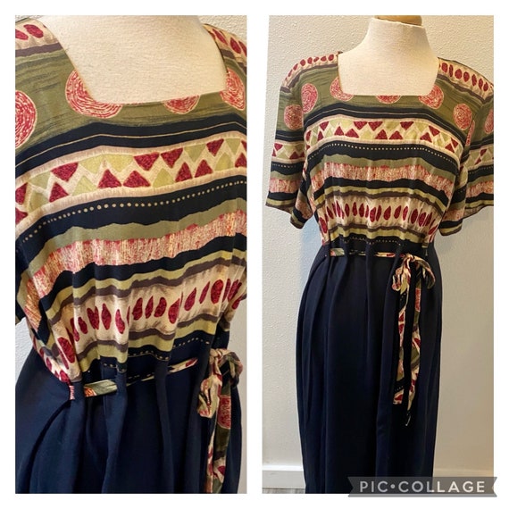 1990's 'Betsy's Things' Southwestern Top / Black … - image 1