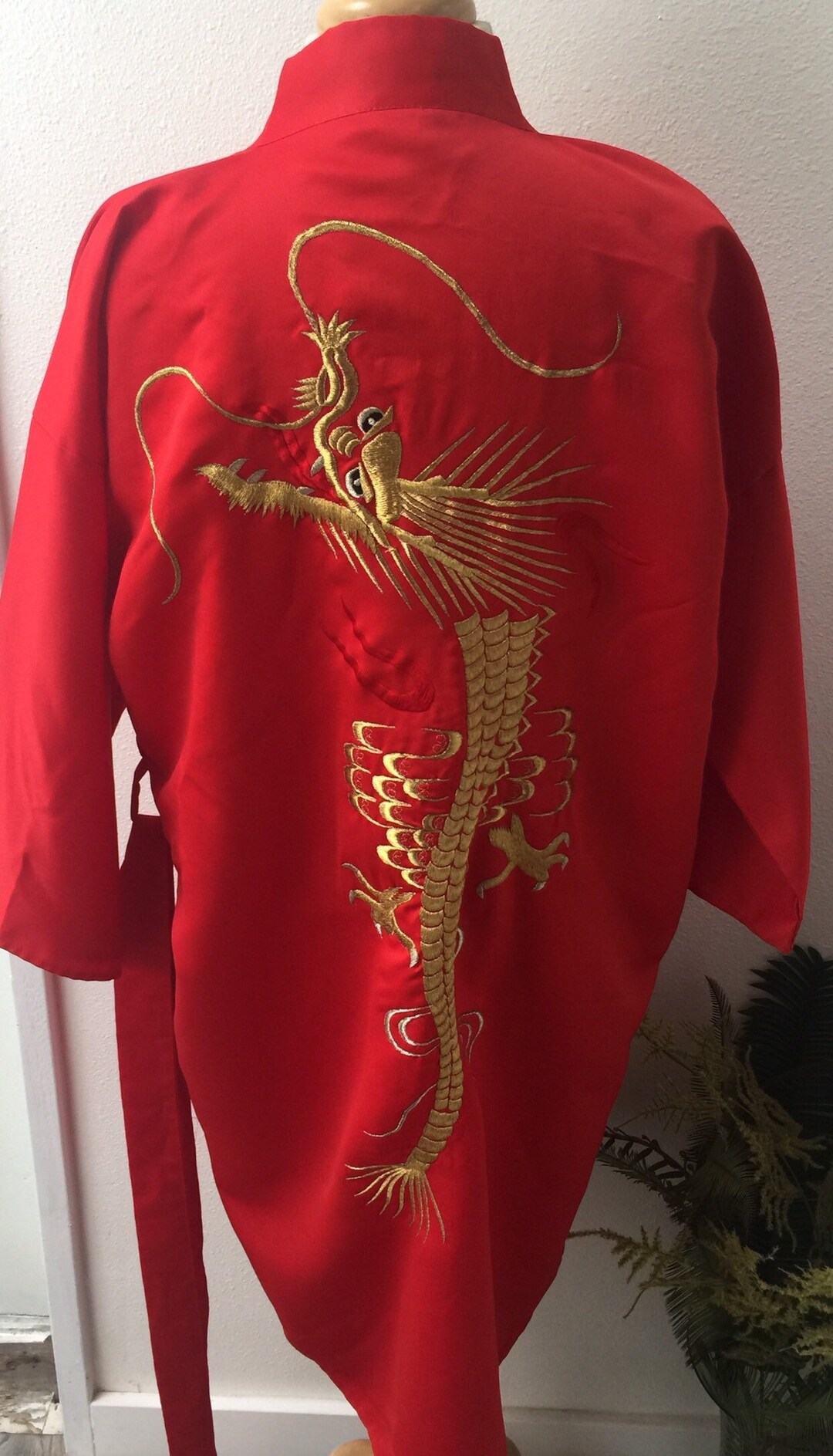 Dragon Theme Robe Red Dragon Embroidered Robe - Asian Style - Women's Medium - Etsy