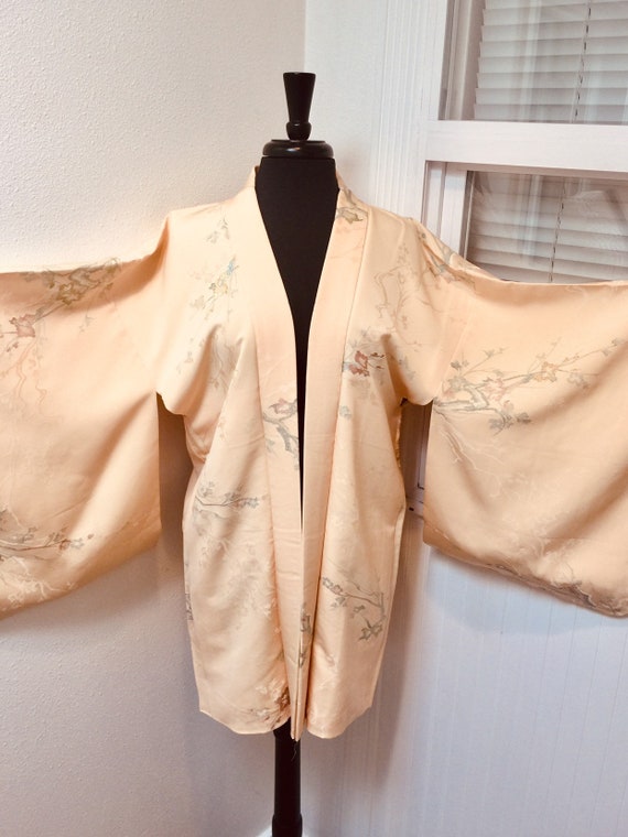 Spectacular Chinoiserie Asian Short Kimono / 100%… - image 3