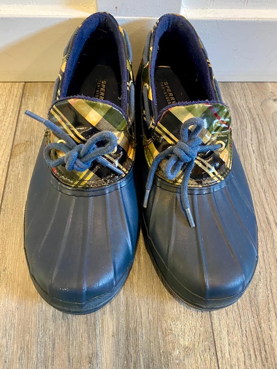 sperry duck boots women plaid