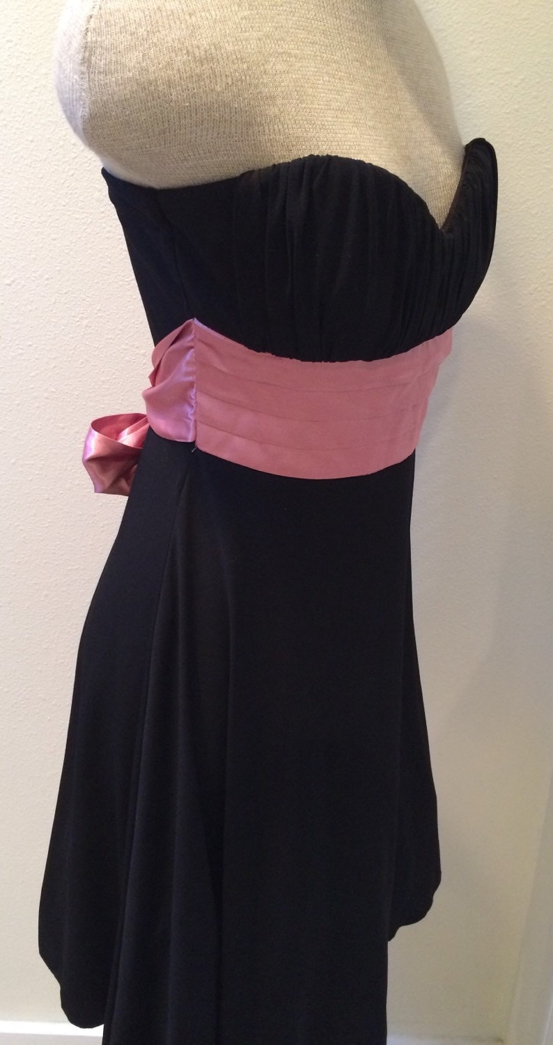 Black Sleeveless with Pink Sash Belt Party Dress by Speechless Ladies Size Small image 3