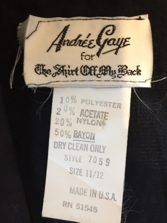 Stunning 1970's 'Andree' Gaye' The Shirt off My B… - image 6