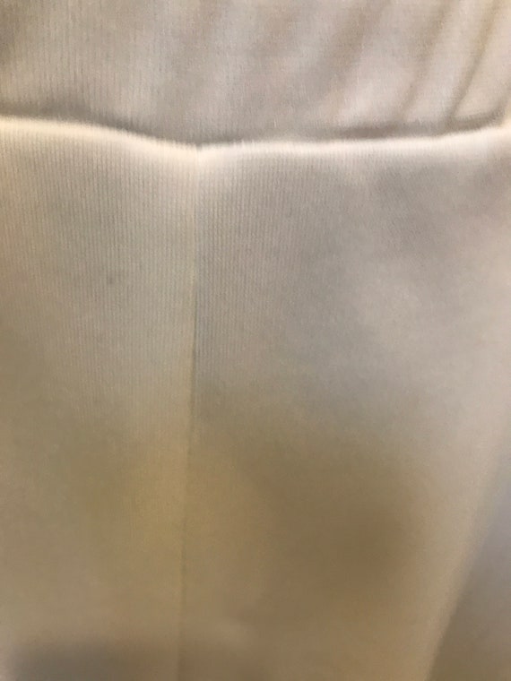 1960's White 'A-Line'  Skirt / Elastic Waist Skir… - image 8