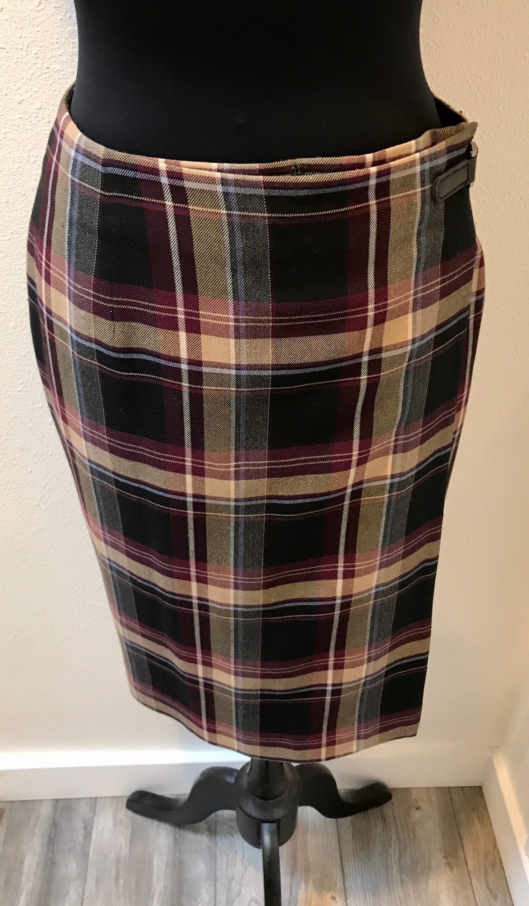 Brown Tartan Plaid Wrap Around Skirt by Charter Club Women s 14 Etsy