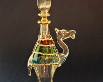 Blown glass bottle | Etsy Egyptian, Hand blown, Glass, Double