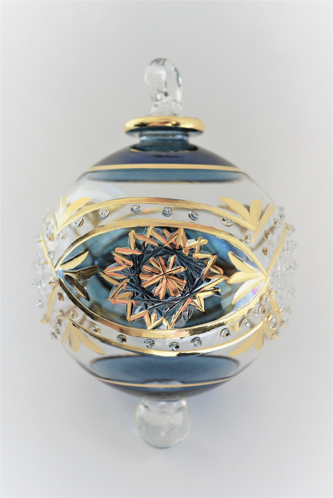 Boule de Noël en forme d'étoile verre soufflé à la bouche - Etsy France