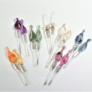 Perfume Applicators, Egyptian Hand-blown Glass, Set of Two