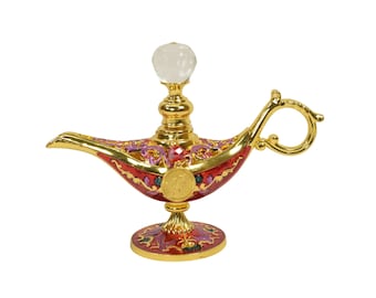 Genie Lamp, Coin Charmed Empty Perfume Bottle, 3ml