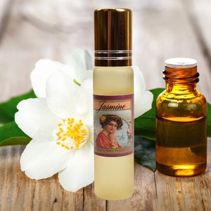 Jasmine Absolute Sambac Essential Oil Perfume, Glass Roll-on Bottle, 10ml
