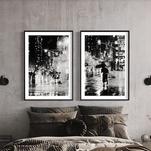 Set of Two, New York City, Wall Art, Instant Download, Digital Print, Black & White Photography, NYC, Cityscape,Street Photography