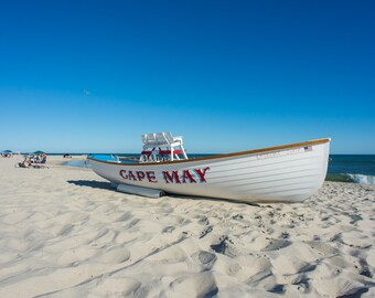 Cape May - New Jersey - Jersey Shore - Summer - Beach - Pier - Boat - Lifeguard Boat - Art