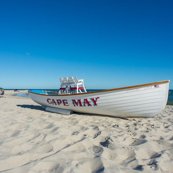 Cape May - New Jersey - Jersey Shore - Summer - Beach - Pier - Boat - Lifeguard Boat - Art