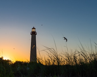 Cape May - New Jersey - Lighthouse - Jersey Shore - Summer - Beach - Sunset - Art - Historic Cape May Lighthouse
