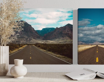 Set of two prints, Printable Wall Art, Instant Download, Photography, Open Road, Texas, America, Road Trip, Mountains, Desert, Inspirational