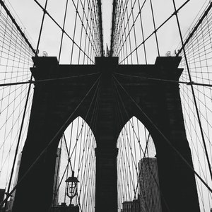 NYC - The Brooklyn Bridge -  New York City - Brooklyn - Black and White