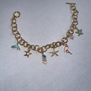 Beach charm bracelet