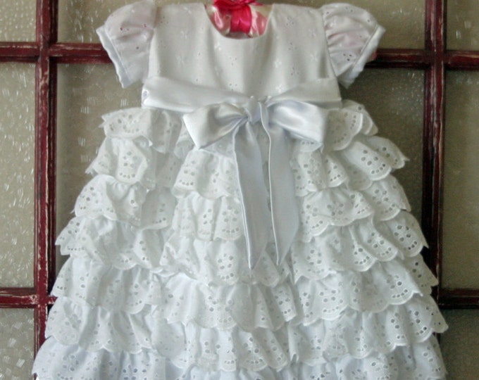 EYELET BLESSING DRESS Eyelet Christening Dress Baby Girl - Etsy