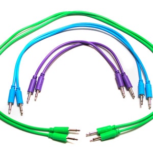 Eurorack Patch Cables - 6 Pack Assorted, 6&quot; 12&quot; 24&quot;