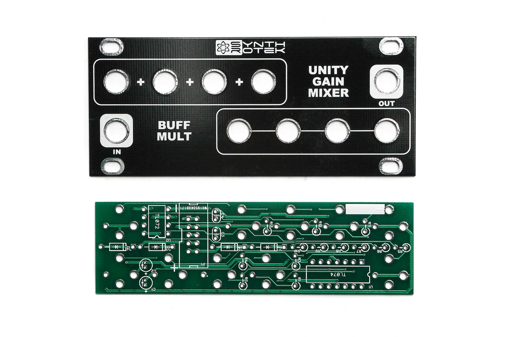 Synthrotek 1U UniBuffer PCB およびパネル - Eurorack Buff Mult 