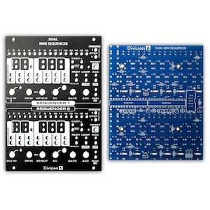 Division 6 Dual Mini Sequencer V2 PCB, Panel och IC:er