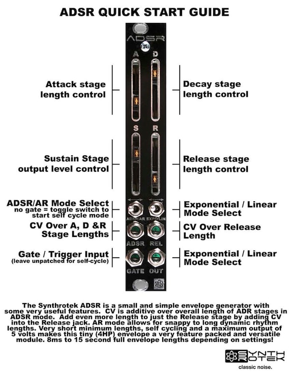 モジュラーシンセ エンベロープ Rebach ADSR-AB モジュラーシンセ エンベロープ Rebach ADSR-AB