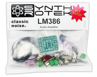 Zestaw wzmacniacza audio LM386 - miniaturowy wzmacniacz gitarowy z głośnikiem firmy Synthrotek