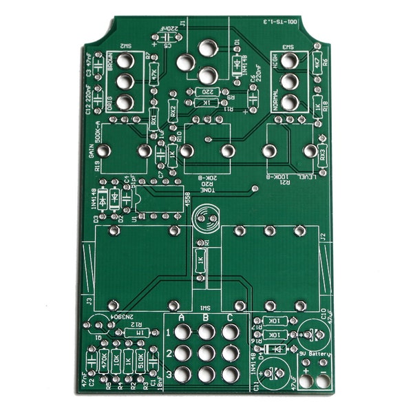 Mean Screamer Overdrive Guitar Pedal PCB