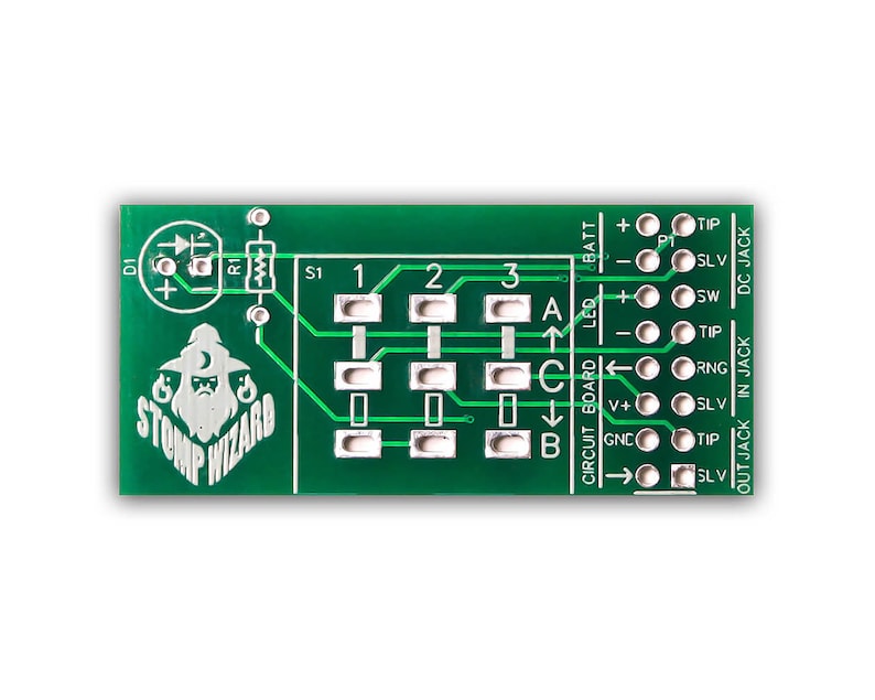 Stomp Wizard EZ3PDT PCB Guitar Pedal DIY Starter PCB image 1