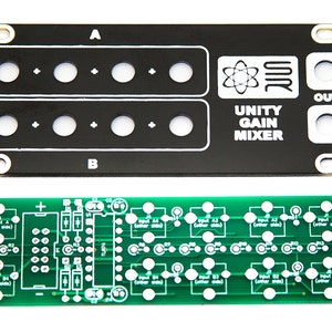 Synthrotek 1U Unity Gain Mixer PCB and Panel