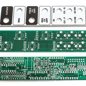 MST VC Low Pass Filter Eurorack PCBs and Panel