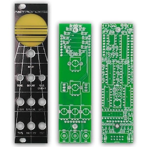 Synthrotek AstroNoise Eurorack PCBs and Panel - Lofi Chiptune Oscillator and Drum Module PCB Set