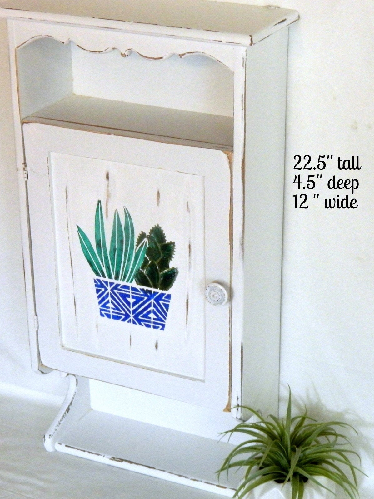 Farmhouse Cabinet Vintage Wall Cabinet Bathroom Cabinet Shabby Etsy
