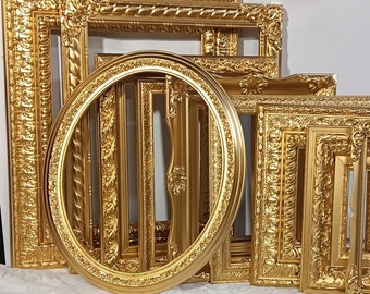 Classic Gold Picture Frames Set Vintage Gold Ornate Empty Frames 10 Gallery Wall Collection