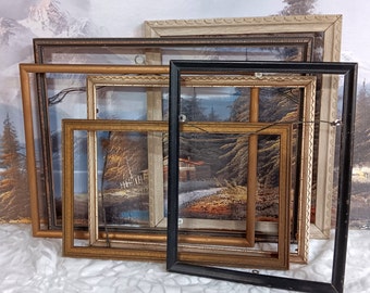 Woodland Collection Vintage Wood Frames Set 6 Assorted Wooden Picture Frames Gallery Wall