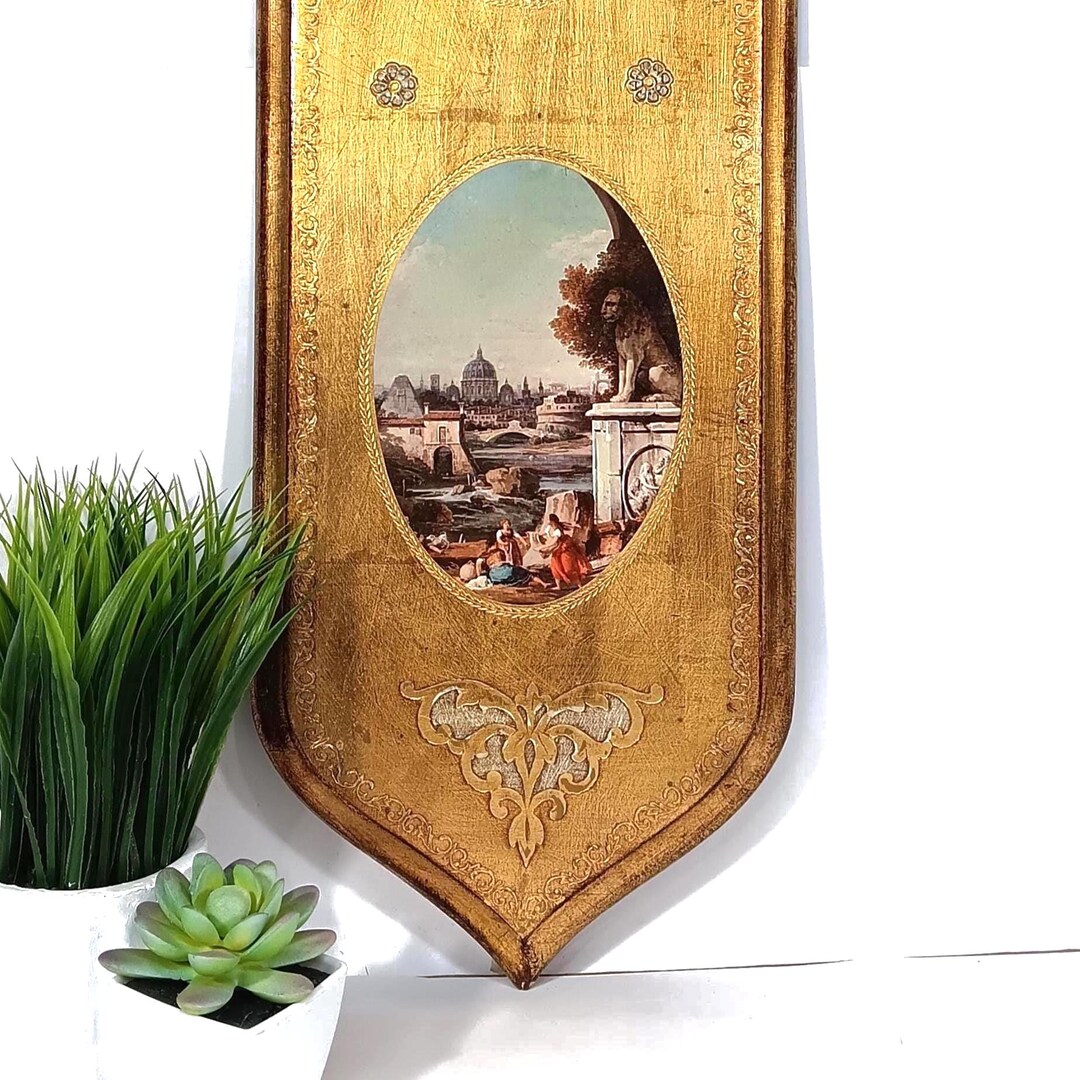 Wood Wall Plaque, Vintage Florentine Gilt Wood, Gold Gilded Wall Art - Etsy