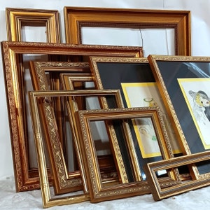 Ophira Frames Vintage Gold Picture Frames Wall Decor Empty Frame Set Rustic Old Frames Gallery Wall