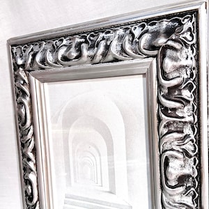 Black and Silver Picture Frame 5 x 7 Wall Tabletop Ornate Decorative Frame Home Decor Gallery Wall