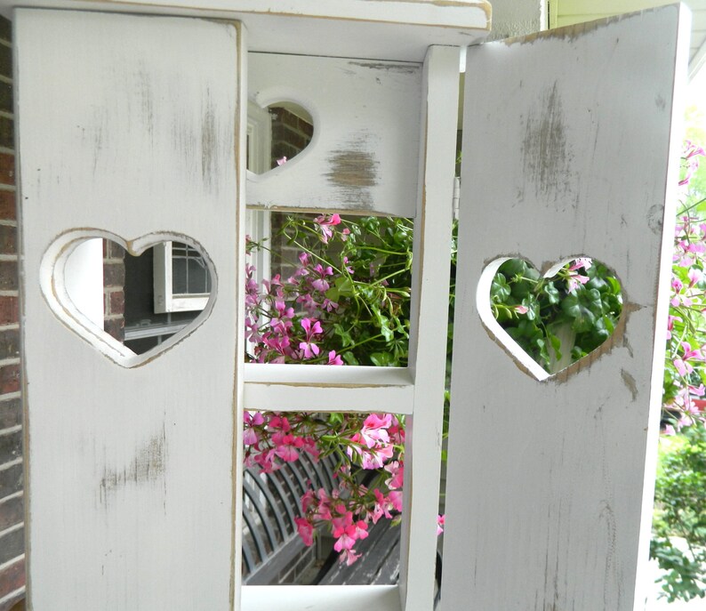 Farmhouse White Wall Cabinet Rustic Wood Country Hanging Cabinet With Doors Shabby Chic