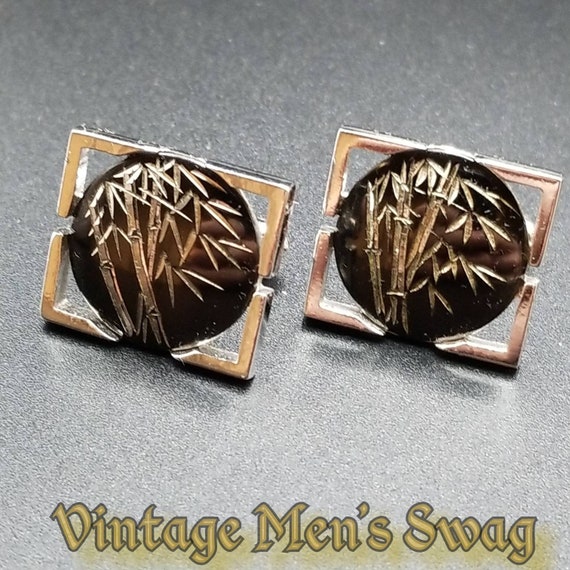 Vintage cufflinks Sterling silver Oriental Dynasty by Swank offered by  Vintage Men’s Swag (beg-1)