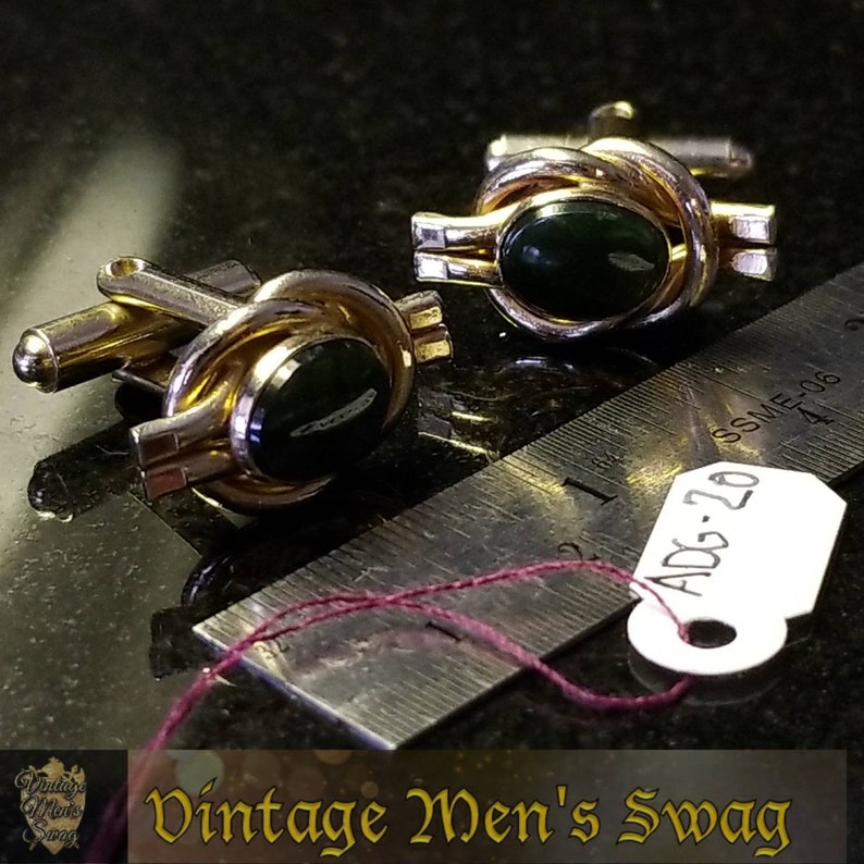 Vintage onyx cufflinks offered by Vintage Men/'s Swag Adg-20
