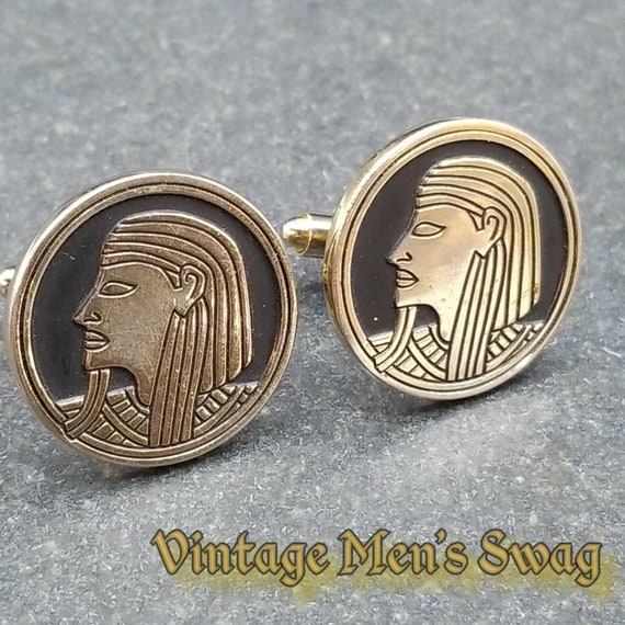 Vintage cufflinks by Swank Egyptian "Cheops"offer… - image 1