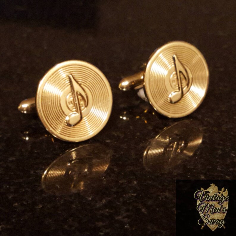 vintage cufflinks Swank musical note on album offered by Vintage Men/'s Swag FS-21 bgd-6