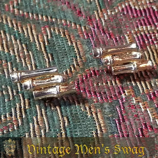 Vintage cufflinks Swank gold tone bamboo offered by Vintage Men's Swag Clhi15