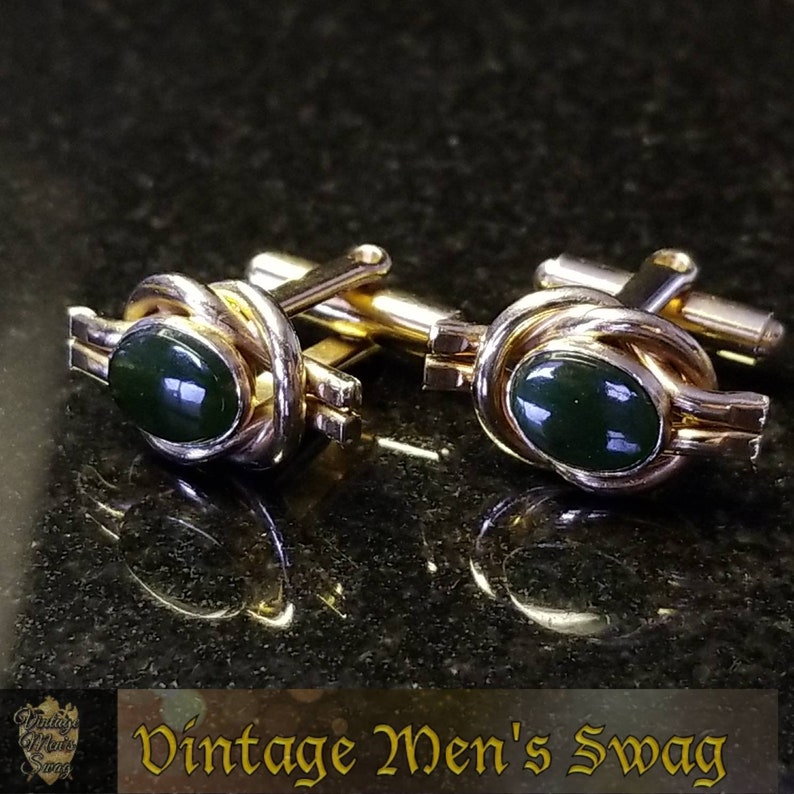 Vintage onyx cufflinks offered by Vintage Men/'s Swag Adg-20
