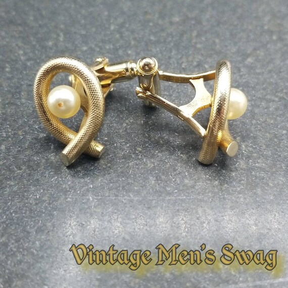 vintage cultured pearl ? cufflinks by Anson offer… - image 6