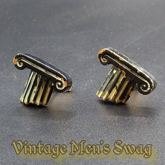 Vintage roman column architectural cufflinks  by … - image 2