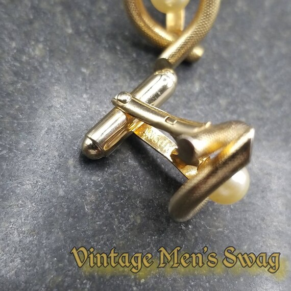 vintage cultured pearl ? cufflinks by Anson offer… - image 3